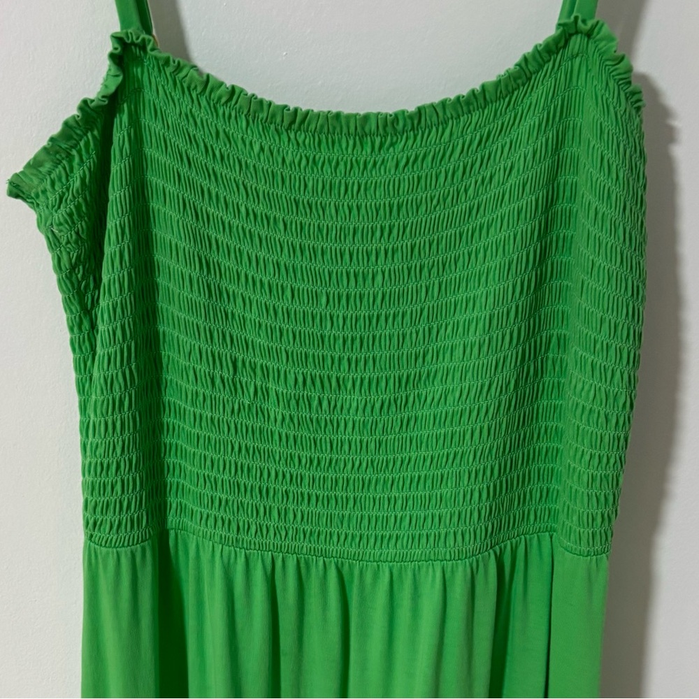 Lilly Pulitzer Modesto smocked cabana green eyelet skirted midi dress - Picture 7 of 13